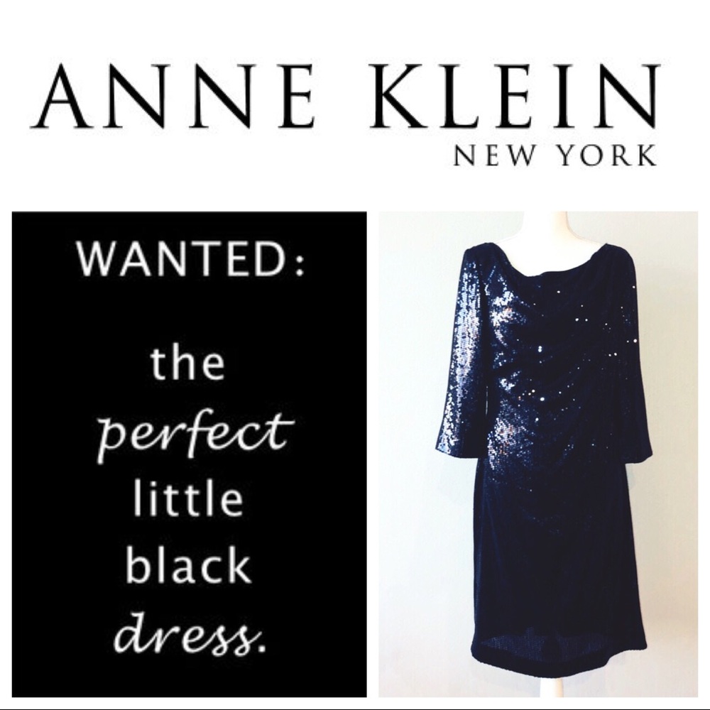 Size: 8 Black Cocktail Dress Sequined Glittery LBD